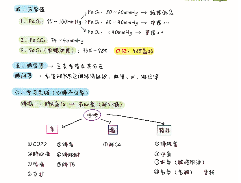 执业医师考试辅导笔记第1天-呼吸系统导学